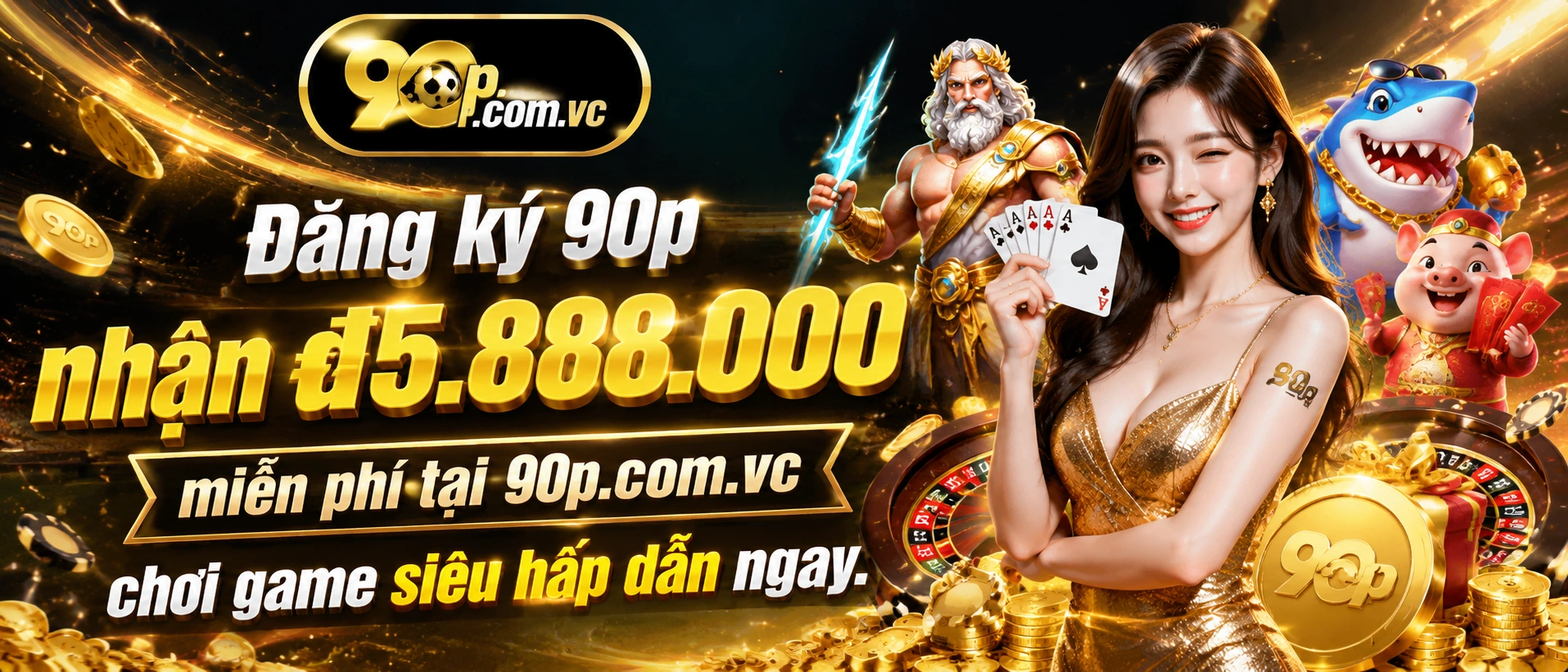 90P casino trực tuyến với sảnh game và giao diện giải trí