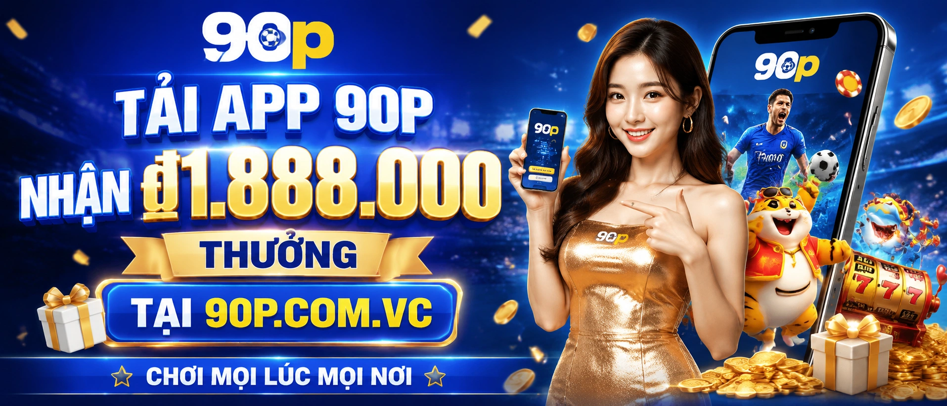 90P casino trực tuyến với sảnh game và giao diện giải trí