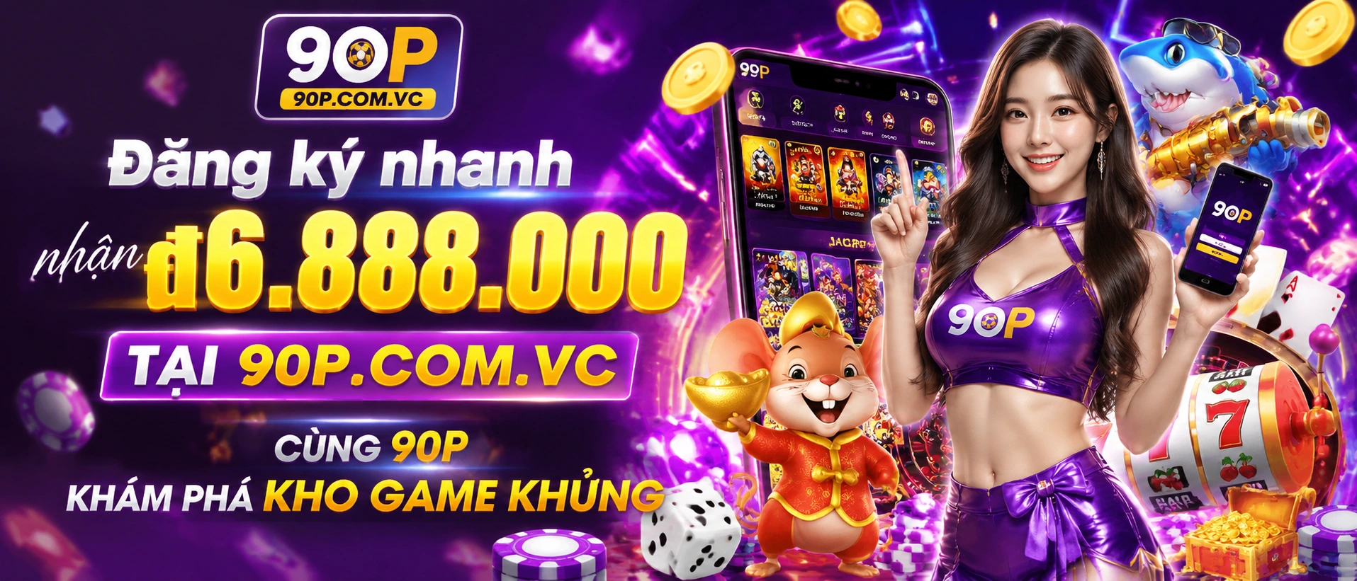 90P casino trực tuyến với sảnh game và giao diện giải trí